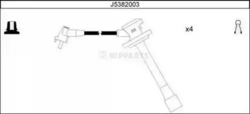 комплект запалителеи кабели NIPPARTS J5382003