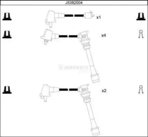 комплект запалителеи кабели NIPPARTS J5382004