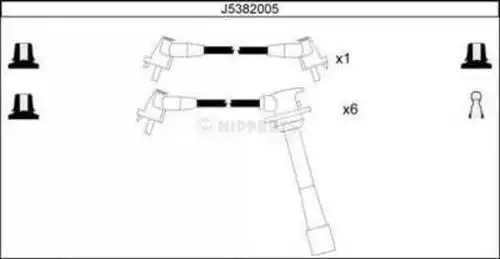 комплект запалителеи кабели NIPPARTS J5382005