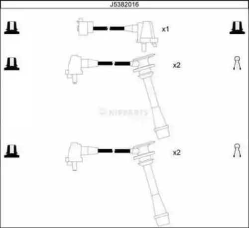 комплект запалителеи кабели NIPPARTS J5382016