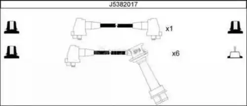 комплект запалителеи кабели NIPPARTS J5382017