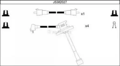 комплект запалителеи кабели NIPPARTS J5382027