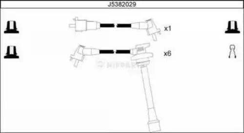 комплект запалителеи кабели NIPPARTS J5382029