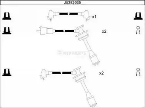 комплект запалителеи кабели NIPPARTS J5382035