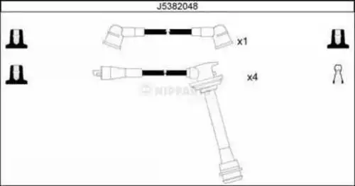 комплект запалителеи кабели NIPPARTS J5382048