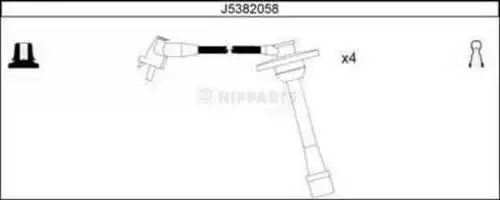 комплект запалителеи кабели NIPPARTS J5382058