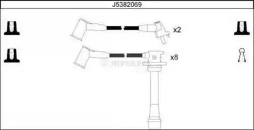 комплект запалителеи кабели NIPPARTS J5382069