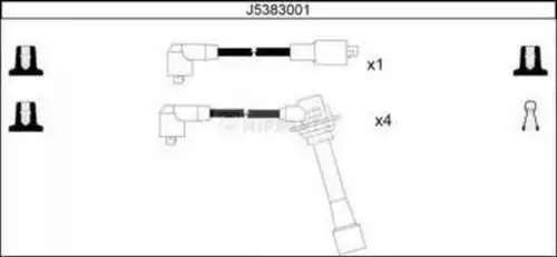 комплект запалителеи кабели NIPPARTS J5383001