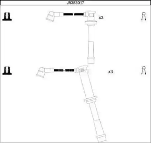 комплект запалителеи кабели NIPPARTS J5383017