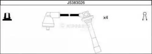 комплект запалителеи кабели NIPPARTS J5383026