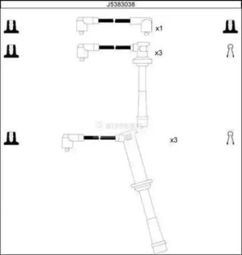 комплект запалителеи кабели NIPPARTS J5383038