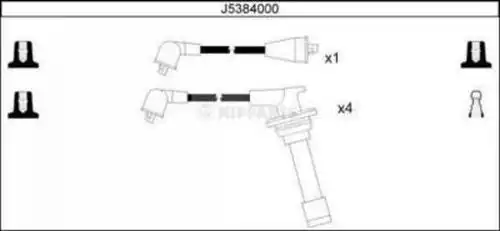 комплект запалителеи кабели NIPPARTS J5384000