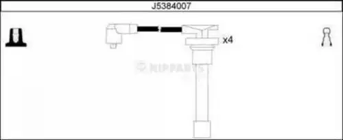 комплект запалителеи кабели NIPPARTS J5384007