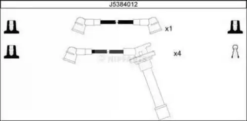 комплект запалителеи кабели NIPPARTS J5384012