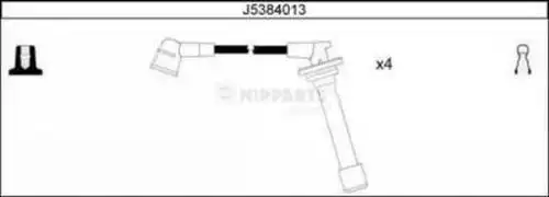 комплект запалителеи кабели NIPPARTS J5384013