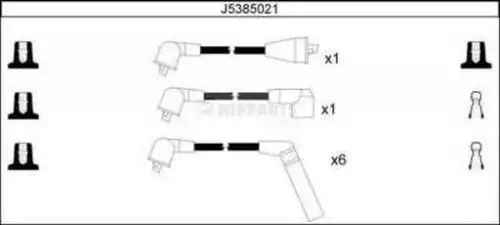 комплект запалителеи кабели NIPPARTS J5385021