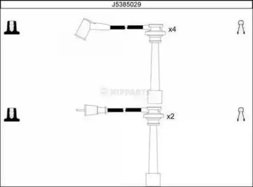 комплект запалителеи кабели NIPPARTS J5385029