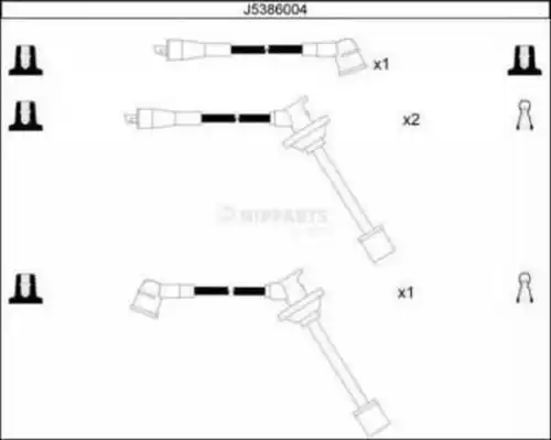 комплект запалителеи кабели NIPPARTS J5386004