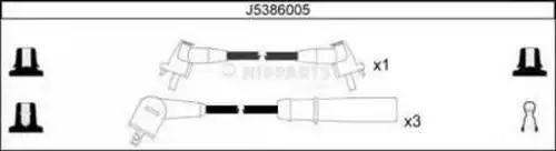 комплект запалителеи кабели NIPPARTS J5386005