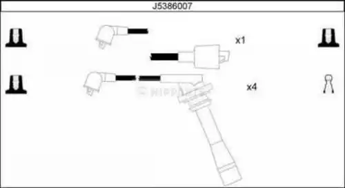 комплект запалителеи кабели NIPPARTS J5386007