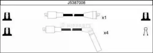 комплект запалителеи кабели NIPPARTS J5387008