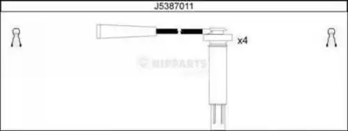 комплект запалителеи кабели NIPPARTS J5387011