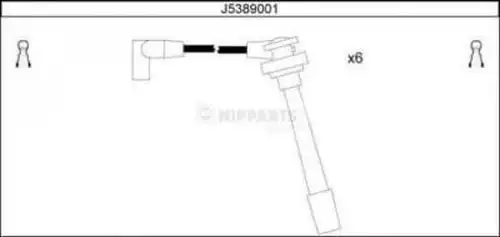 комплект запалителеи кабели NIPPARTS J5389001