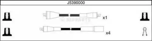 комплект запалителеи кабели NIPPARTS J5390000