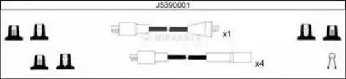 комплект запалителеи кабели NIPPARTS J5390001