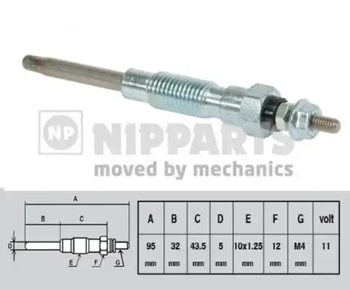 подгревна свещ NIPPARTS J5712008