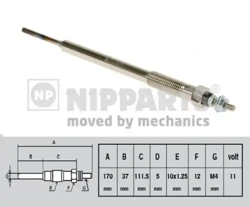 подгревна свещ NIPPARTS J5712015