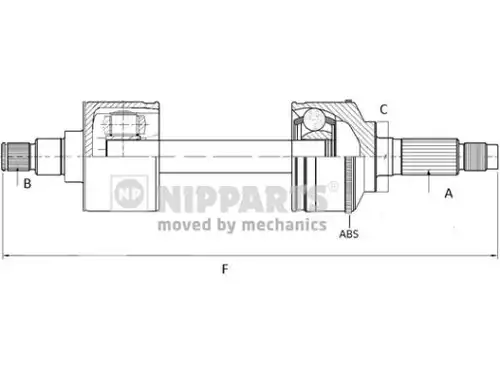 полуоска NIPPARTS N2800300