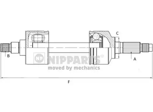 полуоска NIPPARTS N2800500