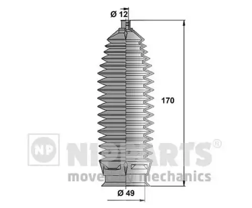 комплект маншон, кормилно управление NIPPARTS N2840308