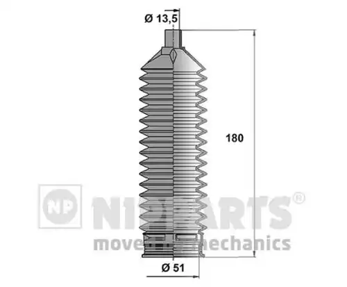 комплект маншон, кормилно управление NIPPARTS N2840509