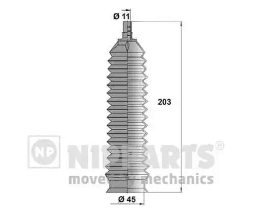 комплект маншон, кормилно управление NIPPARTS N2840903