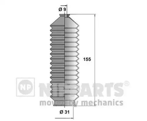 комплект маншон, кормилно управление NIPPARTS N2841020