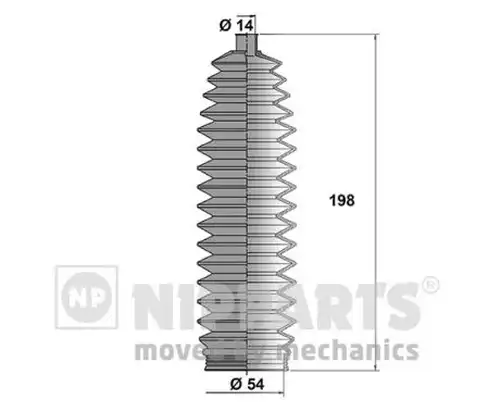 комплект маншон, кормилно управление NIPPARTS N2843015