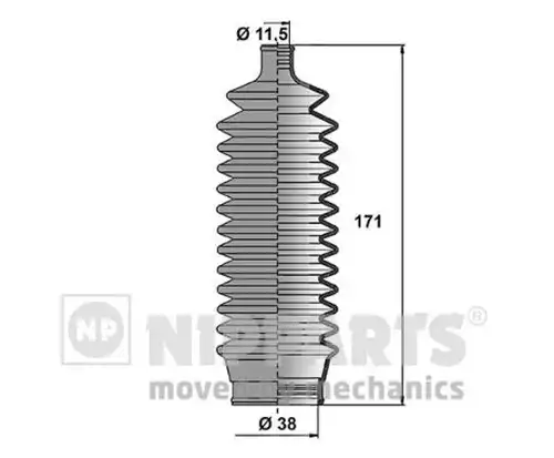 комплект маншон, кормилно управление NIPPARTS N2843018