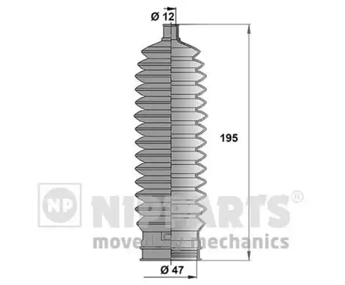 комплект маншон, кормилно управление NIPPARTS N2844011