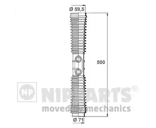 комплект маншон, кормилно управление NIPPARTS N2844022