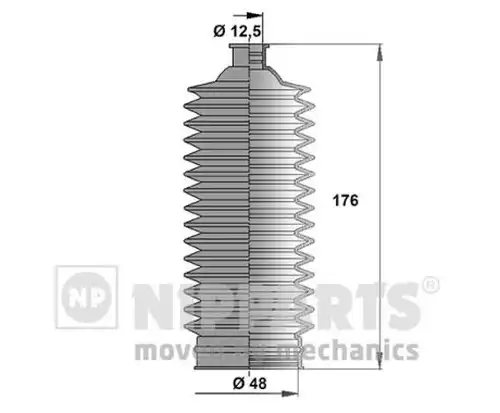 комплект маншон, кормилно управление NIPPARTS N2844024