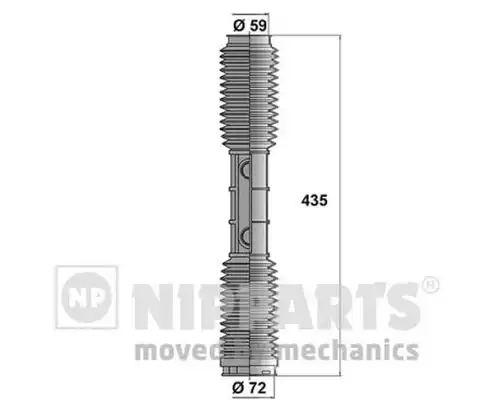 комплект маншон, кормилно управление NIPPARTS N2844027