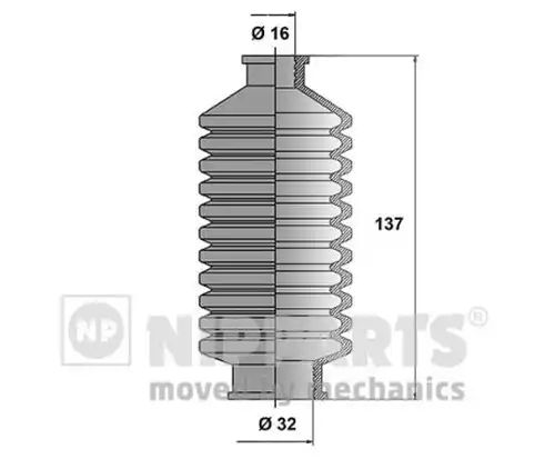 комплект маншон, кормилно управление NIPPARTS N2845011