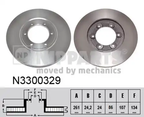 спирачен диск NIPPARTS N3300329