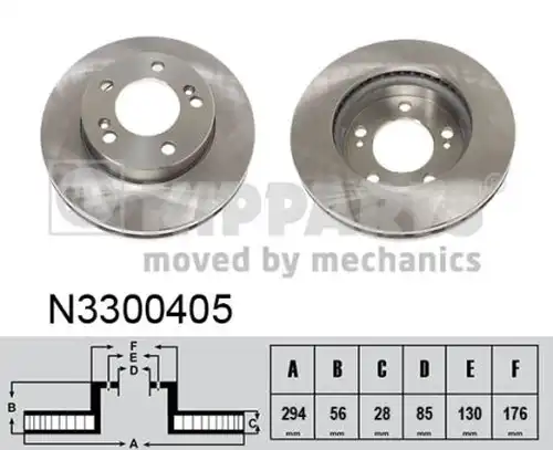 спирачен диск NIPPARTS N3300405