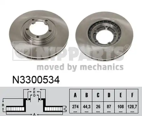 спирачен диск NIPPARTS N3300534