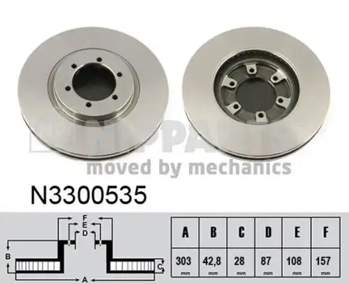 спирачен диск NIPPARTS N3300535