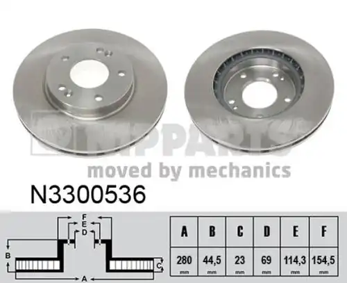 спирачен диск NIPPARTS N3300536