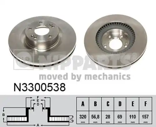 спирачен диск NIPPARTS N3300538